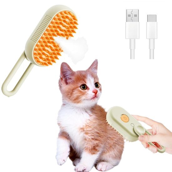 Pawcato 3-in-1 Pet Steam Grooming Brush